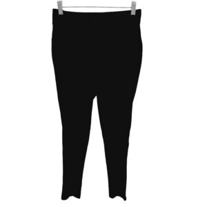 Anne Klein Black Midrise Skinny Velvet Ankle Length Stretch Pants Small